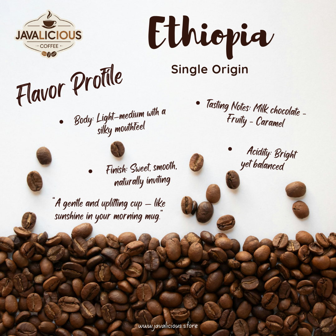 Javalicious Ethiopia Natural Single Origin Coffee Bean, Flavor Profile