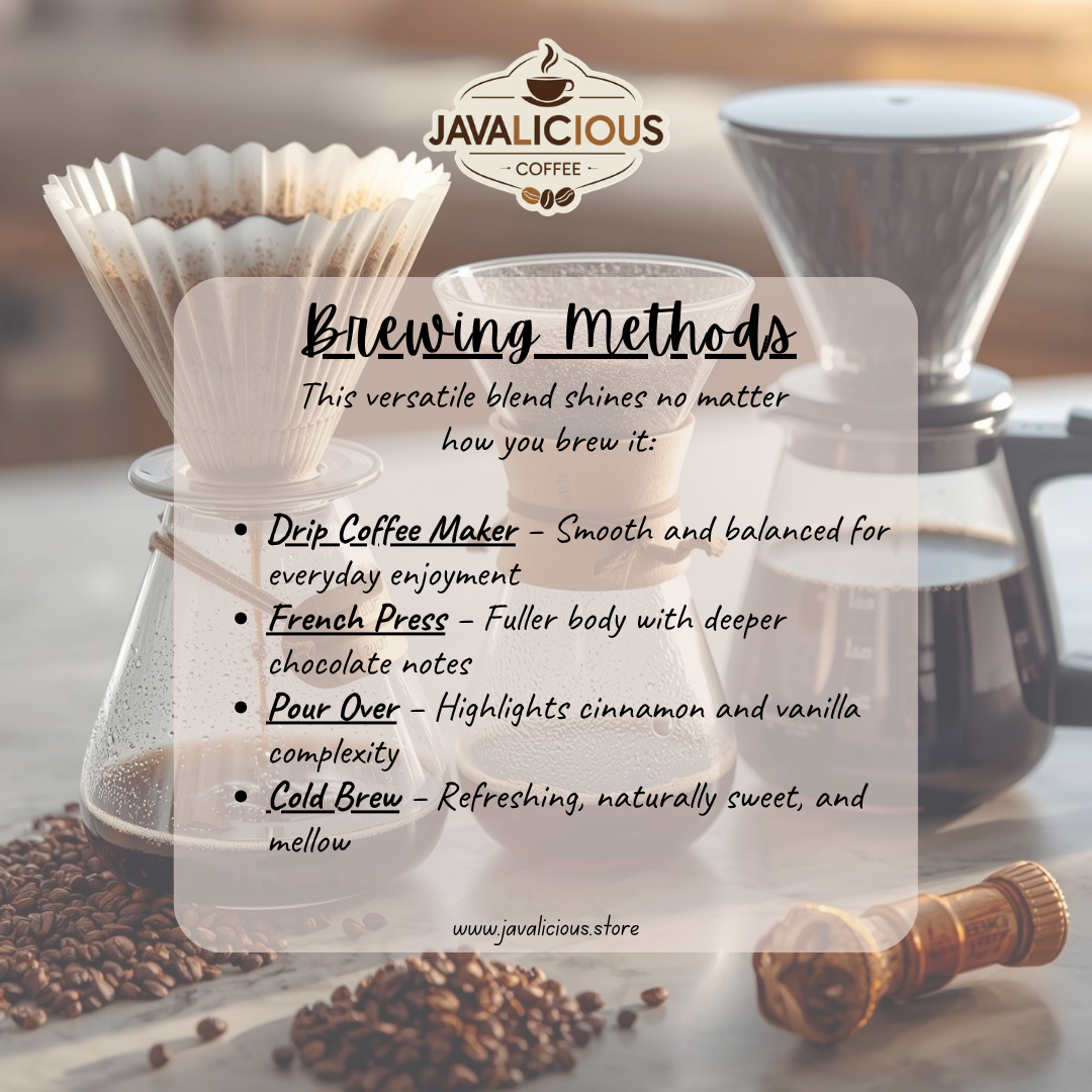 Javalicious Mexican Chocolate Flavored Coffee, Brewing Method