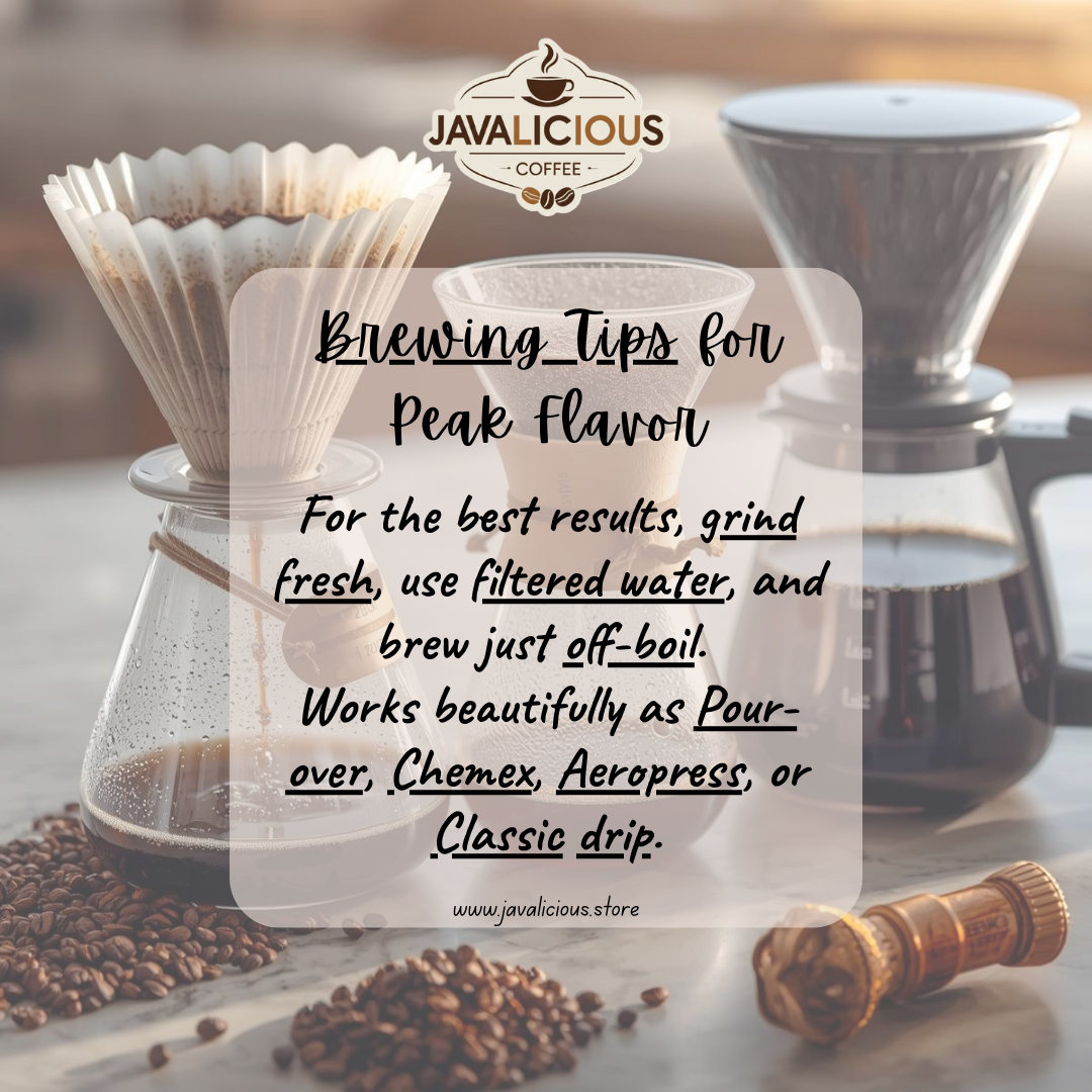 Javalicious Kenya Single Origin Coffee, Brewing Tips for Peak Flavor