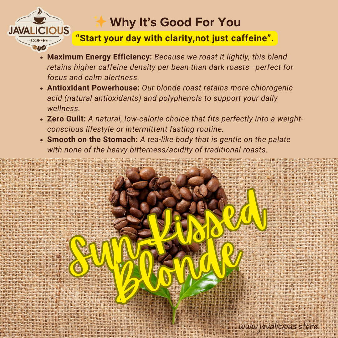 Javalicious Sun-Kissed Blonde Coffee Blend, Health Benefits