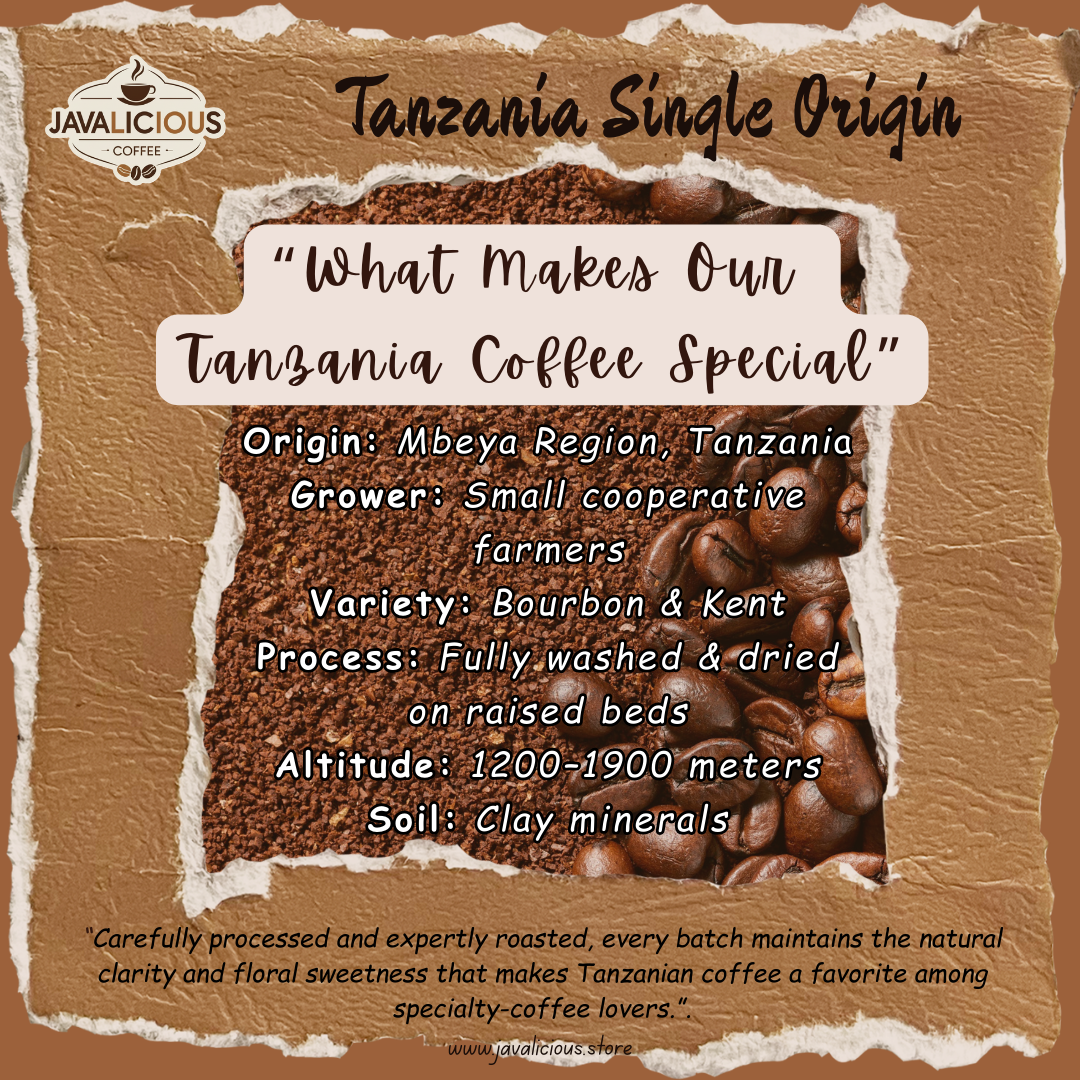 Javalicious Tanzania Single Origin Coffee, Origin Details