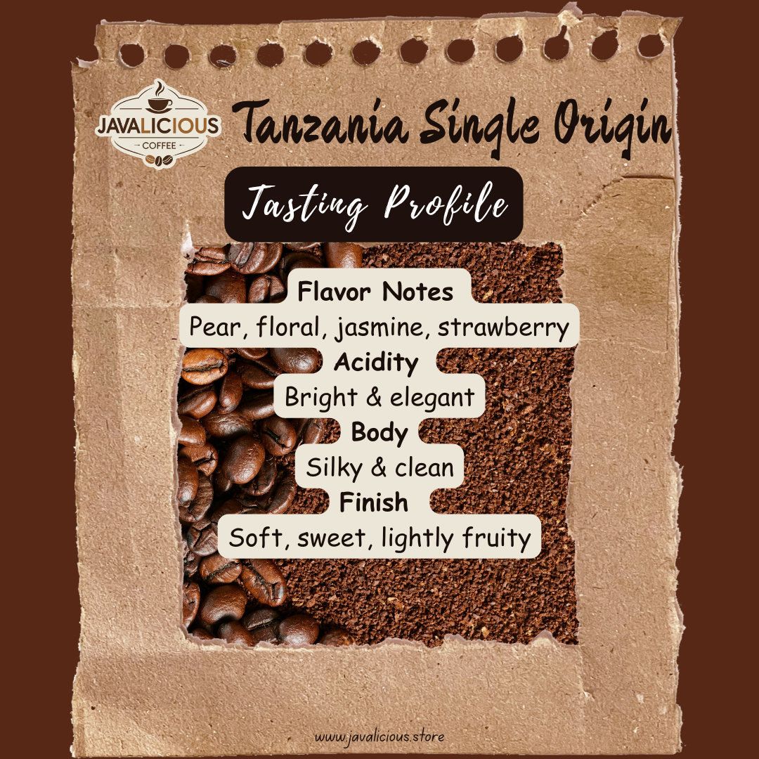 Javalicious Tanzania Single Origin Coffee, Tasting Profile