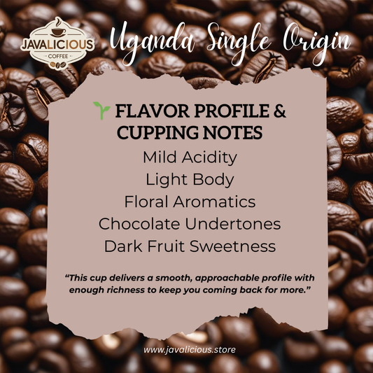 Javalicious Uganda Single Origin Coffee, Flavor Profile